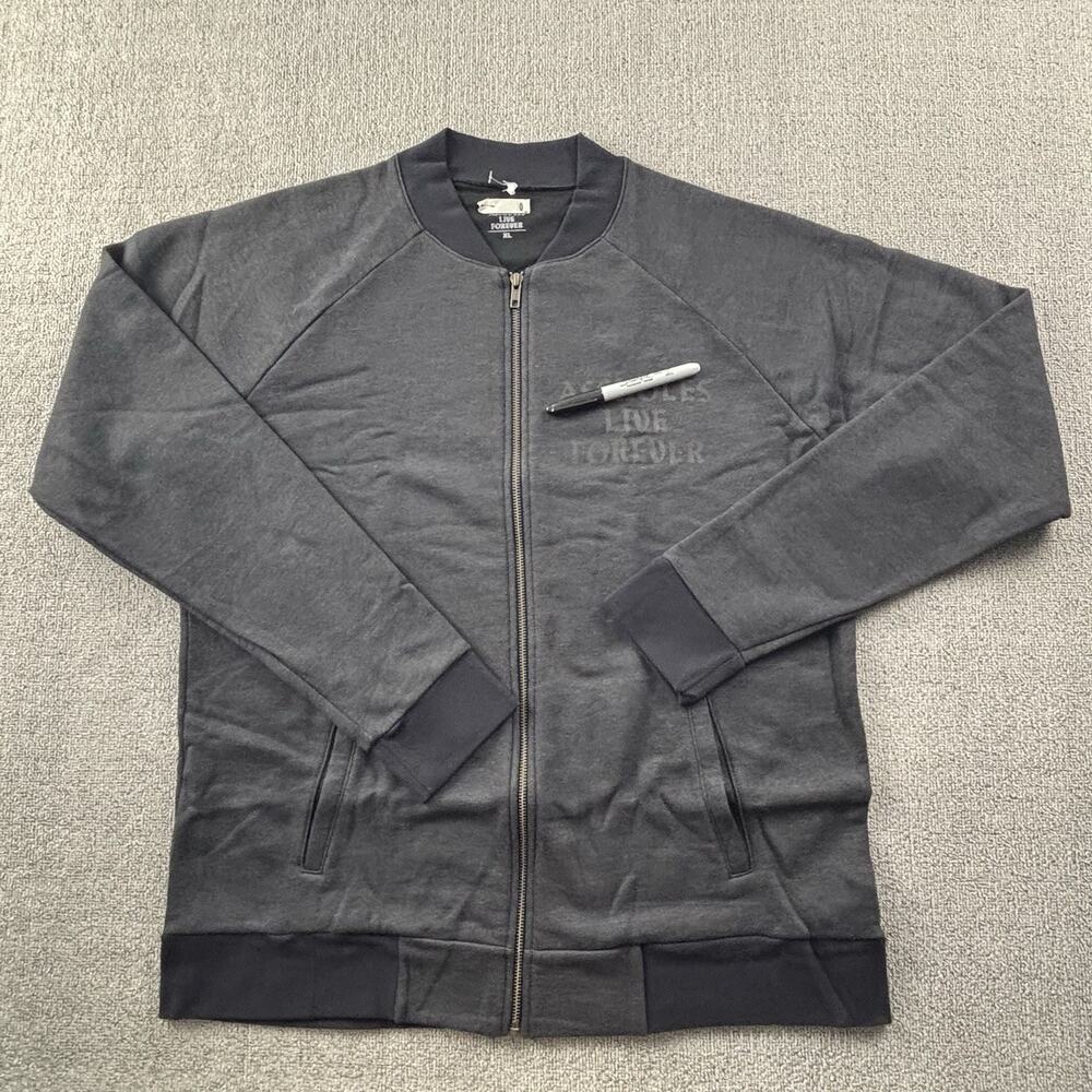 A**holes live forever Jacket Adult Size Extra Large Gray Full Zip Long Sleeve
